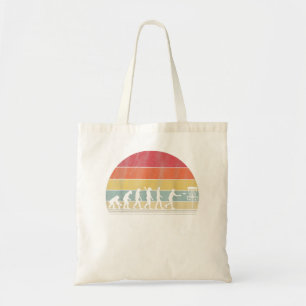 Disc Golf Gift Retro Evolution Disc Golf Tote Bag