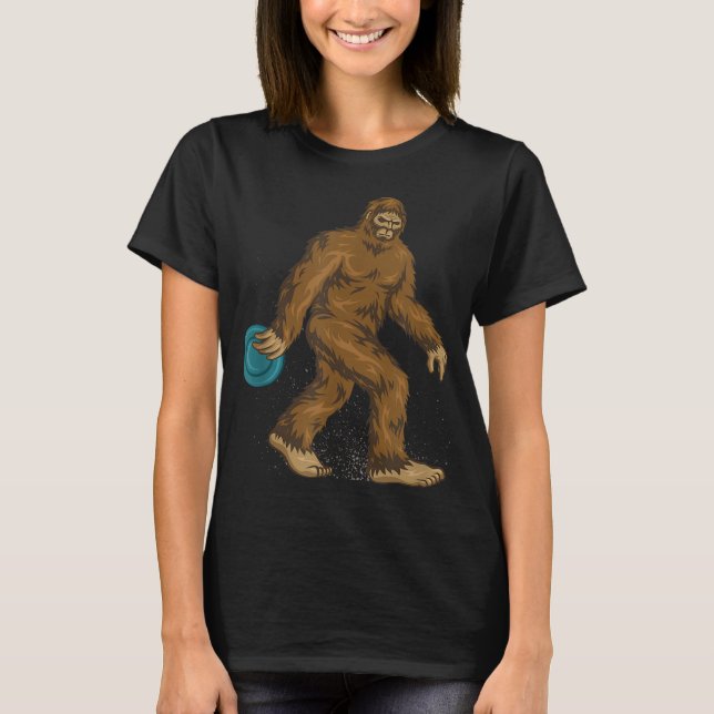 Disc Golf Gifts Bigfoot Disc Golf Men & Women Tee (Front)