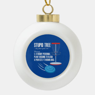 Disc Golf Gifts Ceramic Ball Christmas Ornament