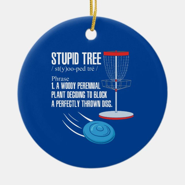 Disc Golf Gifts Ceramic Ornament (Front)