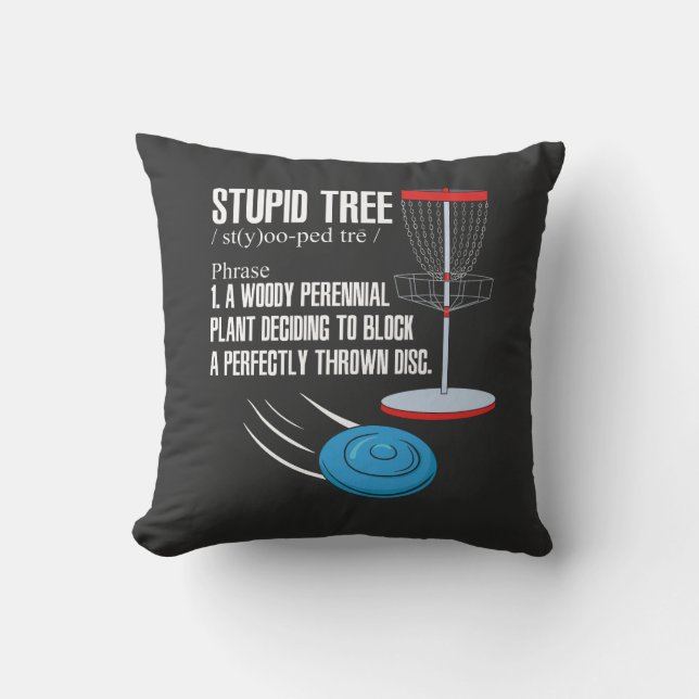 Disc Golf Gifts Throw Pillow (Front)