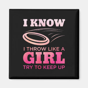 Disc Golf Girl Funny Disc Golfing Lover Player Gif Magnet
