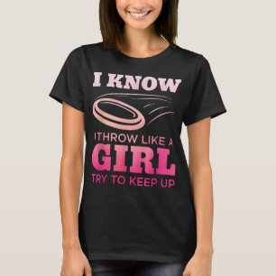 Disc Golf Girl Funny Disc Golfing Lover Player Gif T-Shirt
