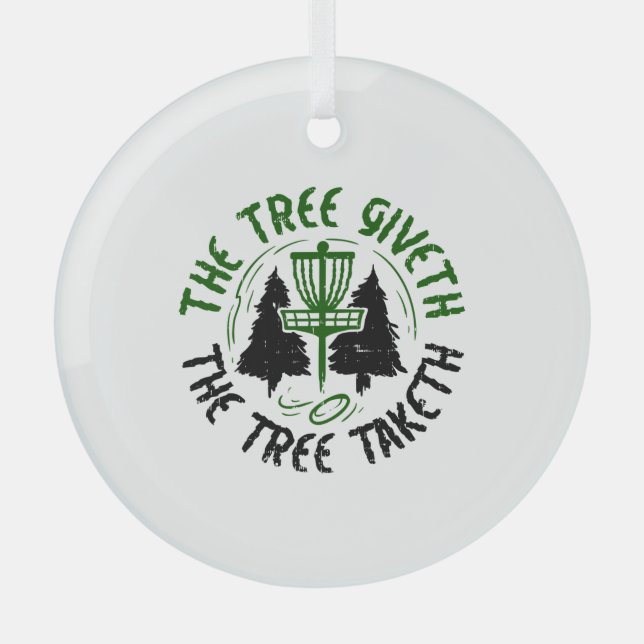 Disc Golf Glass Ornament (Front)