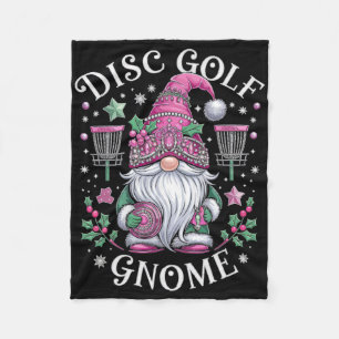 Disc Golf Gnome Christmas Spirit Fun Holiday Vibes Fleece Blanket