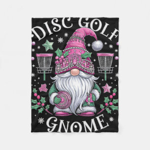 Disc Golf Gnome Christmas Spirit Fun Holiday Vibes Fleece Blanket