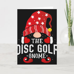 Disc Golf Gnome Matching Christmas Pjs For Family Card