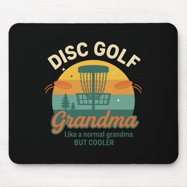 Disc Golf Grandma Putt Queen Arc  Mouse Pad (Front)