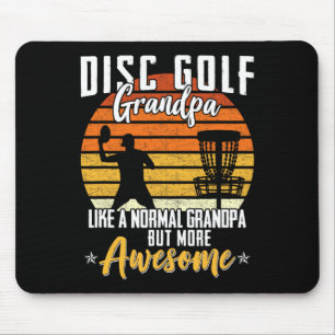 Disc Golf Grandpa Disc Golfing Frisbee Disc Golf F Mouse Pad