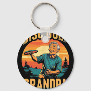 Disc Golf Grandpa – Funny Retro Sports Design For Keychain