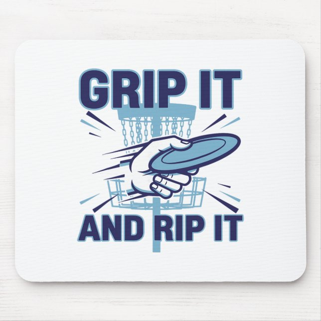 Disc Golf Grip It And Rip It Flying Disc Sket  Mouse Pad (Front)