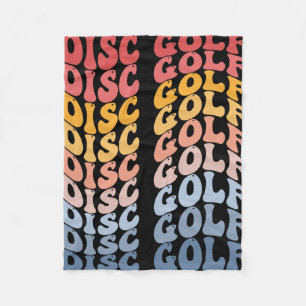 Disc Golf Groovy Disc Golfing Disc Golfer  Fleece Blanket