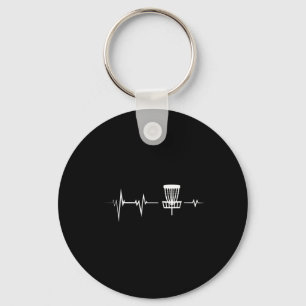 Disc Golf Heartbeat Frisbee Frolf Golf Sket Gift Keychain