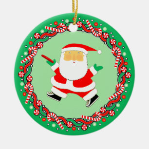 Disc Golf Holiday Gift Ceramic Ornament