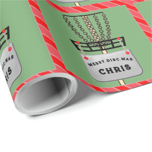 Disc Golf Holiday Gift Wrapping Paper