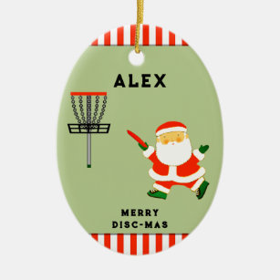 Disc Golf Holiday Gifts Ceramic Ornament