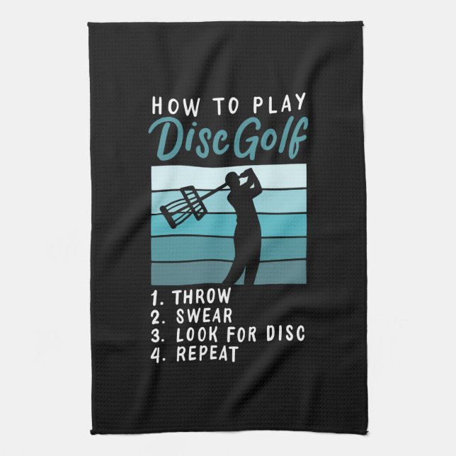 Disc Golf - How To Play Disc Golf Kitchen Towel (Vertical)