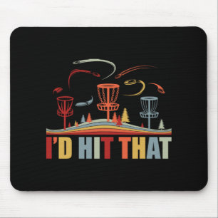 Disc Golf I'd Hit That Funny Vintage Frisbee Men D Mouse Pad