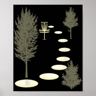 Disc Golf Into The Woods Disc Golf Funny Birthday Poster