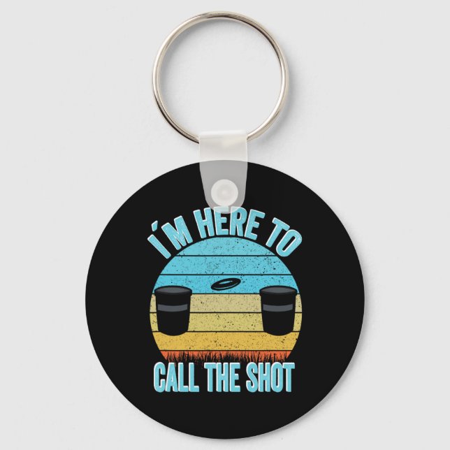 Disc Golf Kanjam I´m Here To Call The Shot Can Jam Keychain (Front)