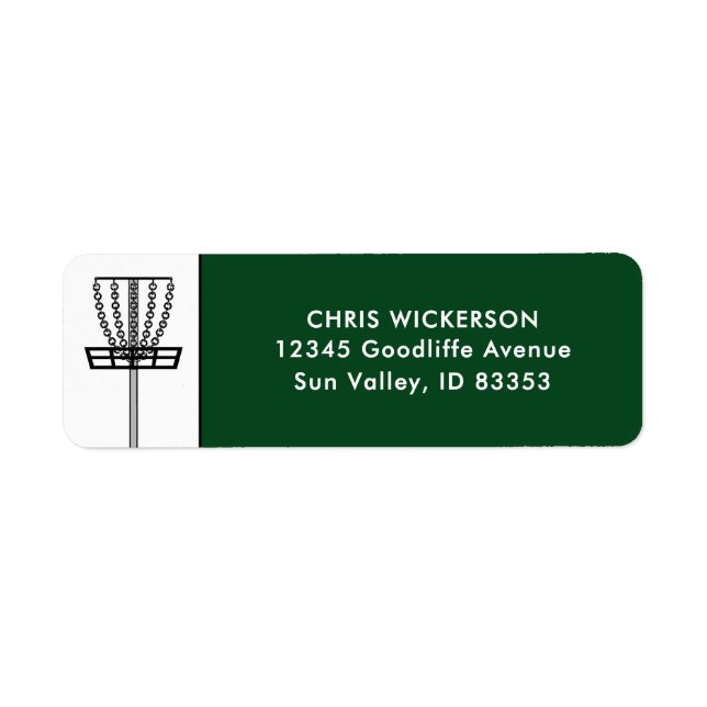 Disc Golf Label (Front)
