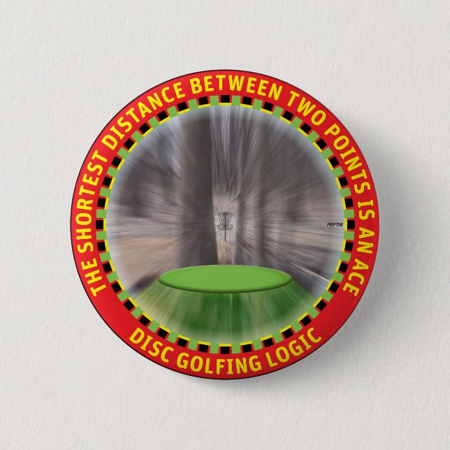 Disc Golf Logic #1 2 Inch Round Button (Front)