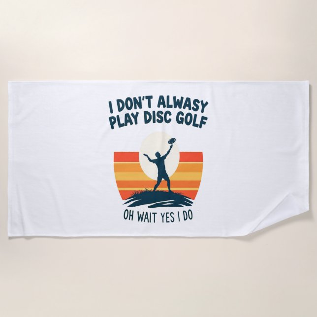 Disc Golf Lover T-Shirt Design Beach Towel (Front)