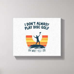 Disc Golf Lover T-Shirt Design Canvas Print