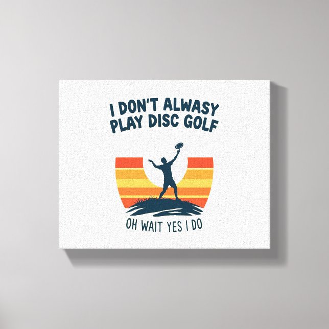 Disc Golf Lover T-Shirt Design Canvas Print (Front)