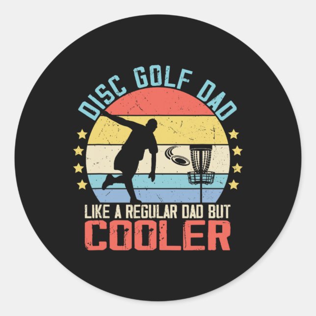 Disc Golf Men Dad Grandpa Joke For Disc Golf Playe Classic Round Sticker (Front)