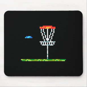 Disc Golf Men Disc Golf 8 Bit Basket  Mouse Pad
