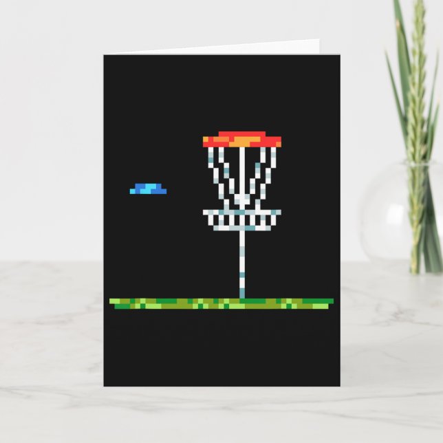 Disc Golf Men Disc Golf 8 Bit Sket  Card (Front)