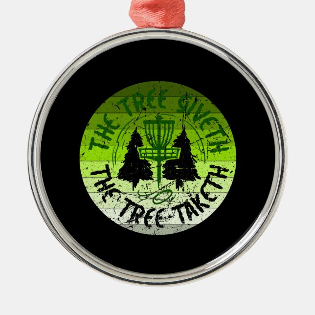 Disc Golf Metal Ornament (Front)