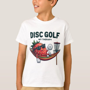  Disc Golf: My Therapy - Funny Cartoon Strawberry  T-Shirt