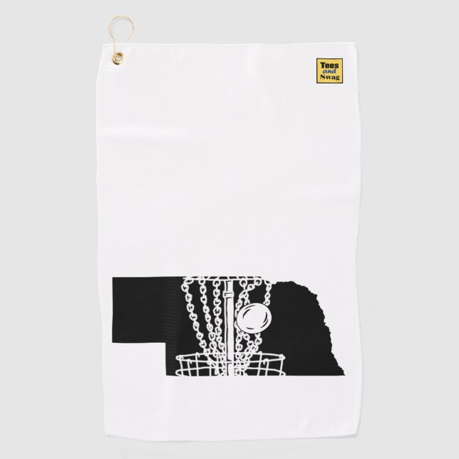 Disc golf Nebraska - towel for your discgolf bag (Front)