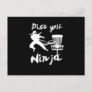 Disc Golf Ninja Golfer Frisbee Player Sports Holiday Postcard