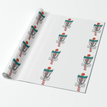 Disc golf North Pole hole goal wrapping paper