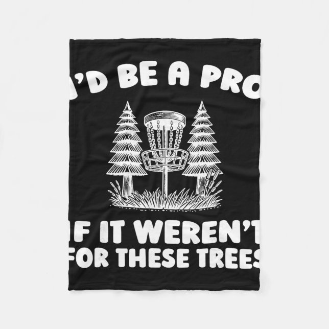 Disc Golf Outdoor Sport - Frisbee Tree  Fleece Blanket (Front)