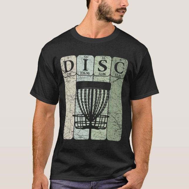Disc Golf Periodic Table Elements Frolf Player Vin T-Shirt (Front)