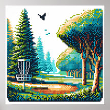 Disc Golf Pixel Art 