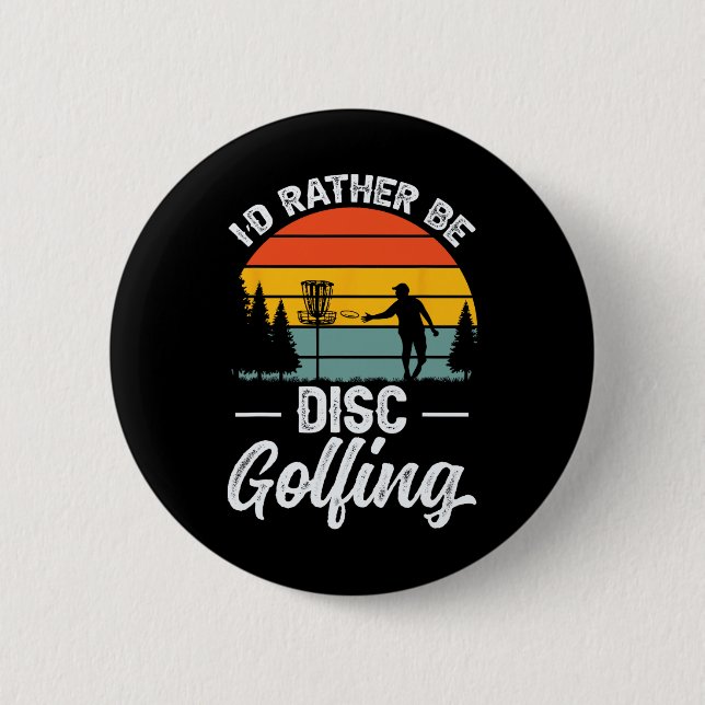 Disc Golf Player _4  2 Inch Round Button (Front)
