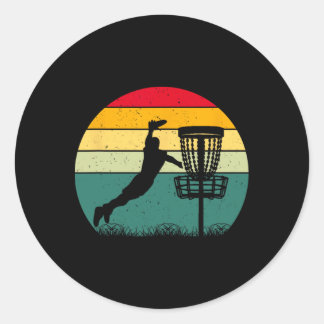Disc Golf Player - Disc Golf Sket Disc Golf Player Classic Round Sticker
