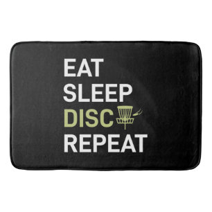 Disc Golf Player   Eat Sleep Disc Golf Repeat Bath Mat