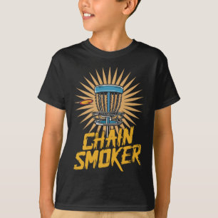 Disc Golf Player Golfing Golfer Chain Smoker Men W T-Shirt