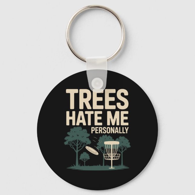 Disc Golf Player Outdoor Sport Design  Keychain (Front)