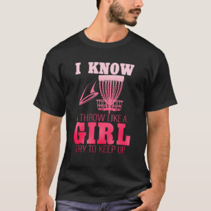 Disc Golf Players Women Girls Chain Smoker Golfer T-Shirt