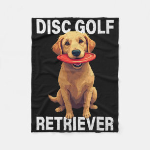 Disc Golf Retriever Funny Golden Retriever Dog Own Fleece Blanket