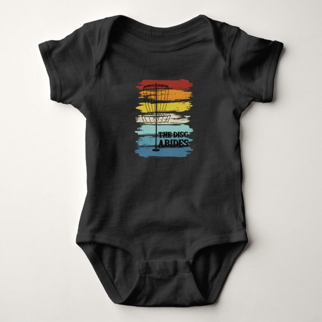 Disc Golf Retro Baby Bodysuit (Front)
