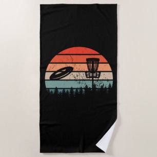 Disc Golf Retro Beach Towel