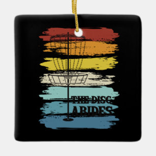 Disc Golf Retro Ceramic Ornament